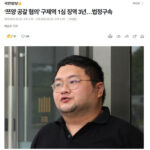 [속보] 구제역 쯔양 공갈 혐의로 1심 징역 3년 법정구속